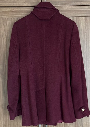 İpekyol Bordo Çift Düğmeli astarlı Kaban - Görsel 4