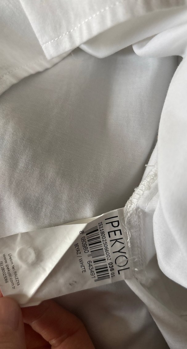 İpekyol Düğmeli Beyaz Kadın Gömlek - Görsel 5