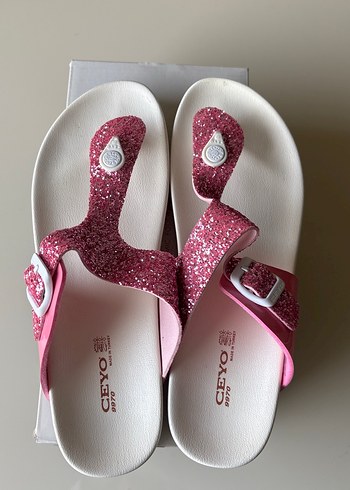 Ceyo Simli Pembe Kadın parmakarası Terlik - Görsel 6