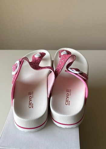 Ceyo Simli Pembe Kadın parmakarası Terlik - Görsel 4