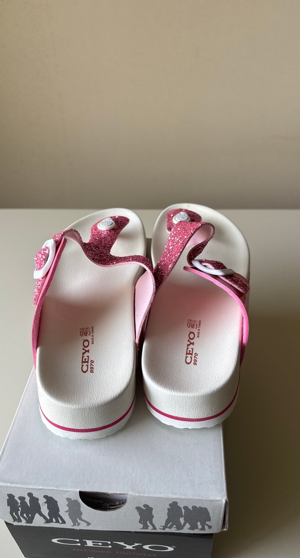 Ceyo Simli Pembe Kadın parmakarası Terlik - Görsel 4