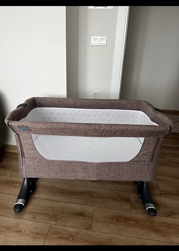 Ayarlanabilir Kahverengi Bebek Beşiği - Görsel 3