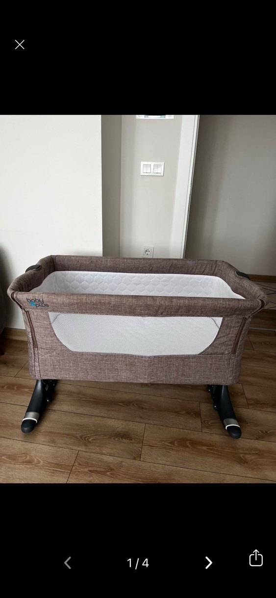 Ayarlanabilir Kahverengi Bebek Beşiği - Görsel 3