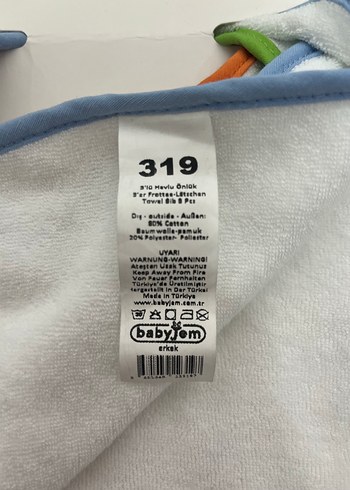 babyJem Pastel Renkli Bebek Mama Önlüğü - Görsel 5