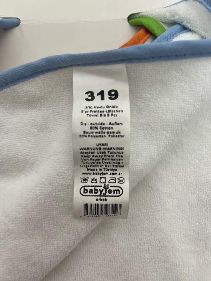 babyJem Pastel Renkli Bebek Mama Önlüğü - Görsel 5