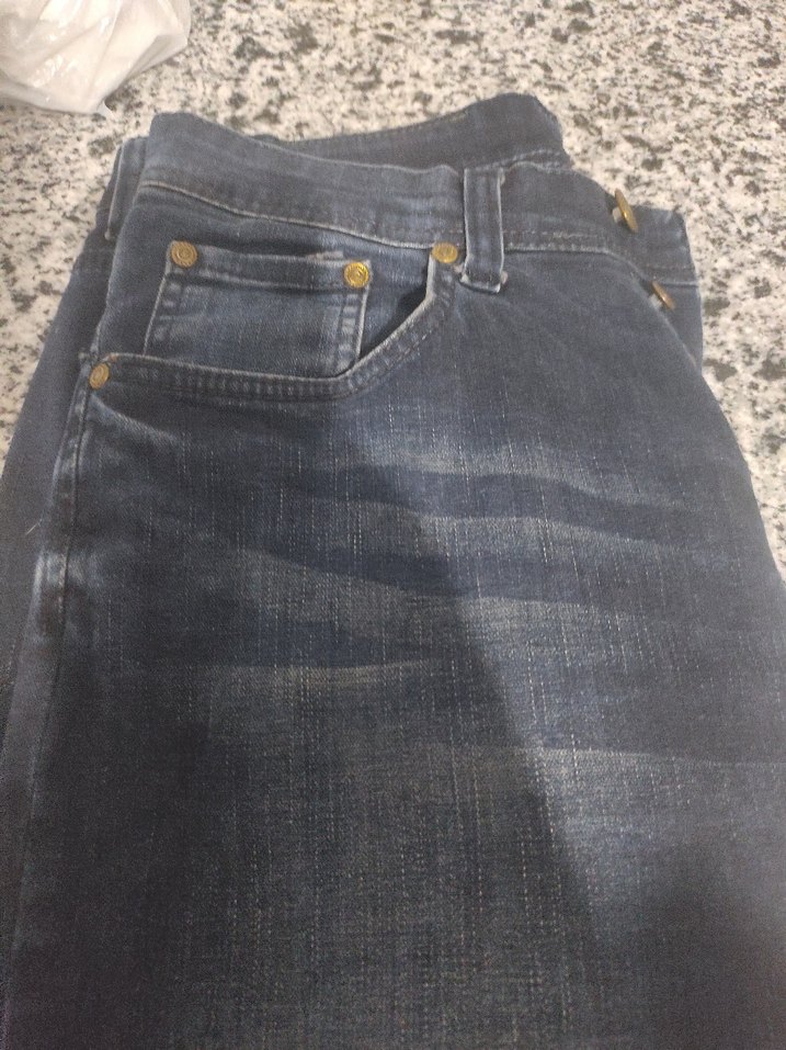 Gri tonlarında normal kesim kot pantolon - Görsel 2