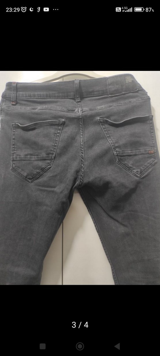 Colin's Gri Düğmeli erkek Skinny  Kot Pantolon - Görsel 3