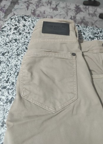 Bej Düğmeli Erkek Keten Pantolon - Görsel 5