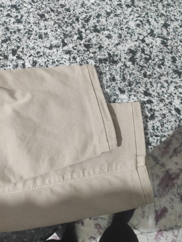 Bej Düğmeli Erkek Keten Pantolon - Görsel 4