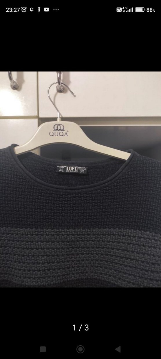 LOFT Gri Çizgili Erkek Triko Kazak - Görsel 2