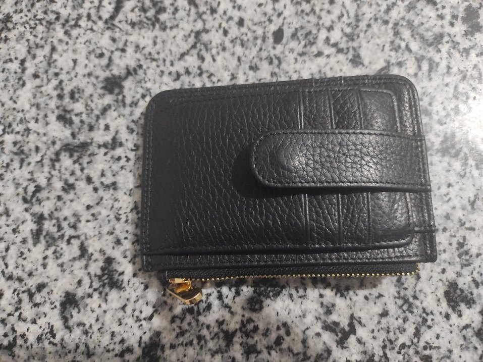 Gri Yılan Desenli Fermuarlı Deri erkek Cüzdanı - Görsel 3