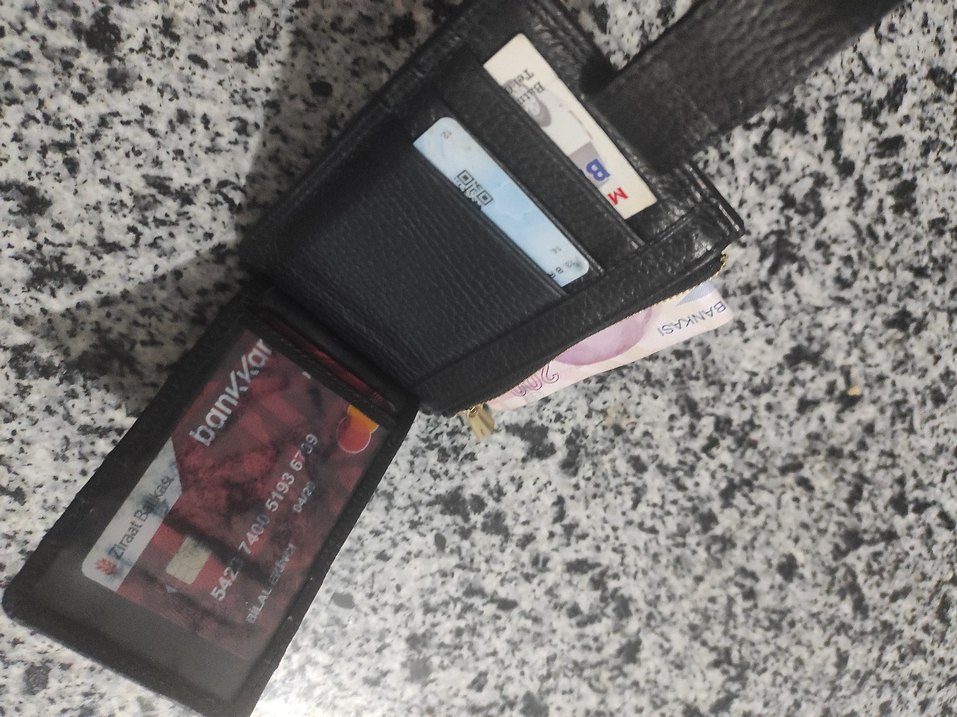 Gri Yılan Desenli Fermuarlı Deri erkek Cüzdanı - Görsel 2