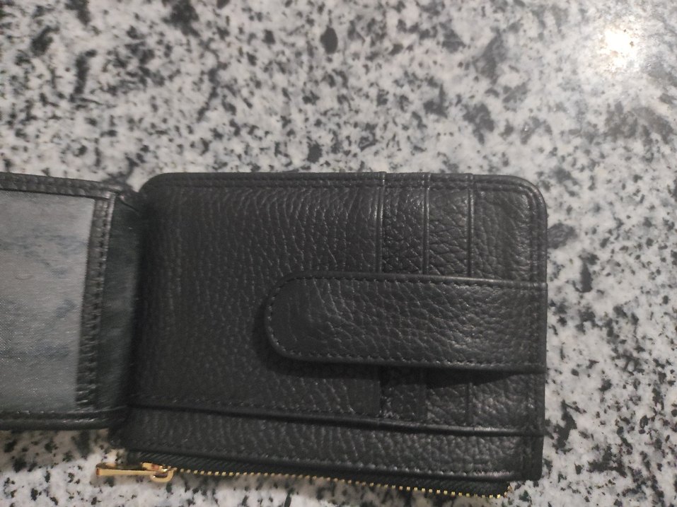 Gri Yılan Desenli Fermuarlı Deri erkek Cüzdanı - Görsel 4