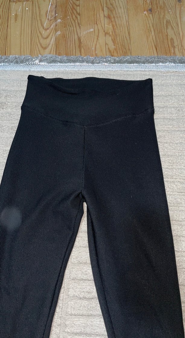 Siyah Kadın Midi Boy Tayt - Görsel 2