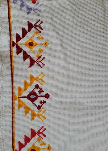 Nakışlı kanaviçe el emeği sıfır tertemiz üründür - Görsel 2