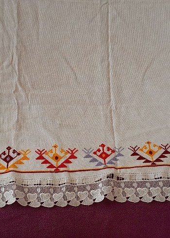 Nakışlı kanaviçe el emeği sıfır tertemiz üründür - Görsel 4