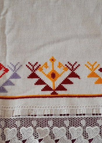 Nakışlı kanaviçe el emeği sıfır tertemiz üründür - Görsel 3