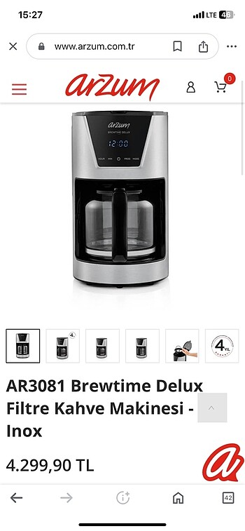  Beden Renk Arzum filtre kahve makinesi AR3081