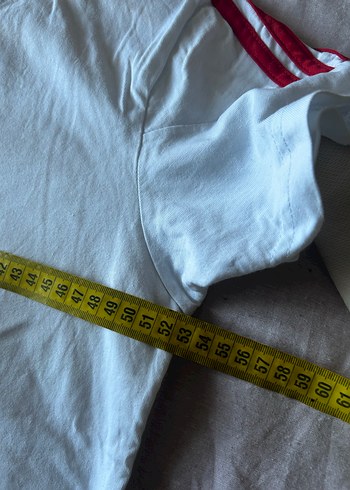 Beyaz adidas Baskılı tişört - Görsel 4