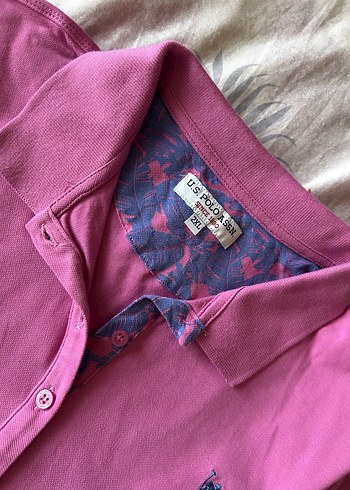 Düğmeli Pembe Kısa Kollu Polo Tişört - Görsel 4