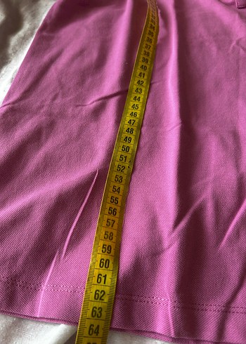 Düğmeli Pembe Kısa Kollu Polo Tişört - Görsel 5