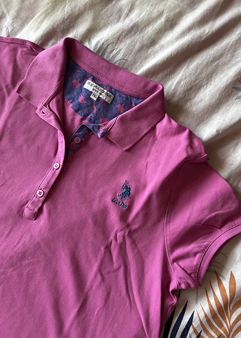 Düğmeli Pembe Kısa Kollu Polo Tişört - Görsel 3