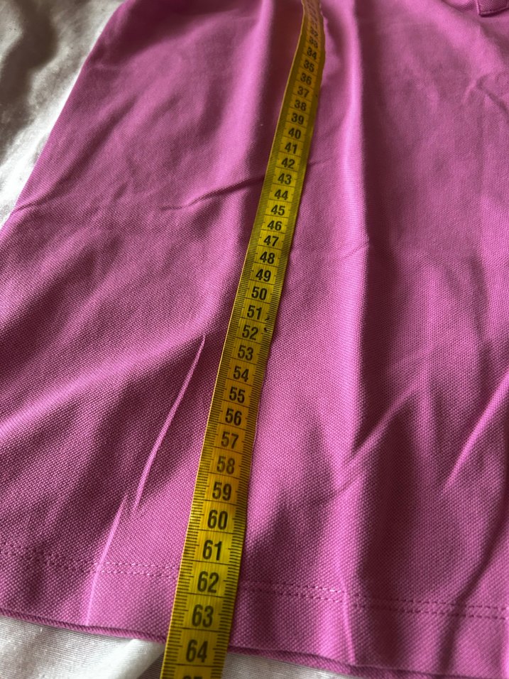 Düğmeli Pembe Kısa Kollu Polo Tişört - Görsel 5