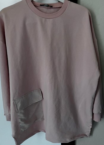 Kadın Pembe Salaş Sweatshirt - Görsel 5