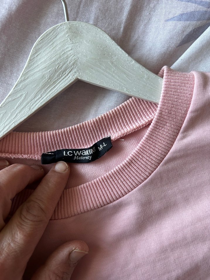 Kadın Pembe Salaş Sweatshirt - Görsel 4