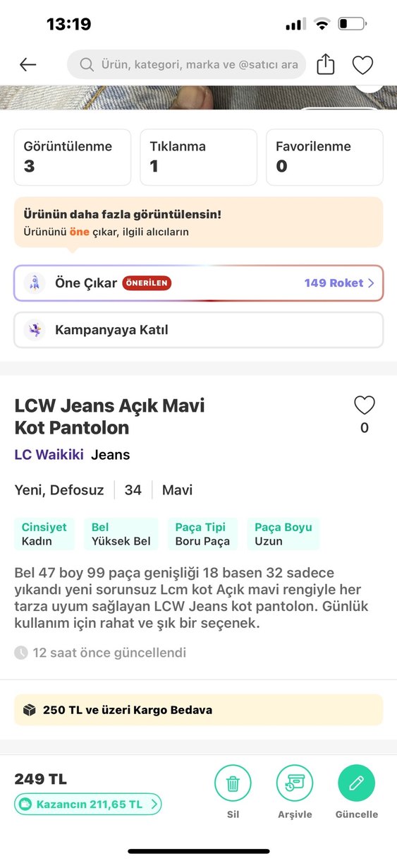 LCW Denim Kadın Jean — görsel 10/11