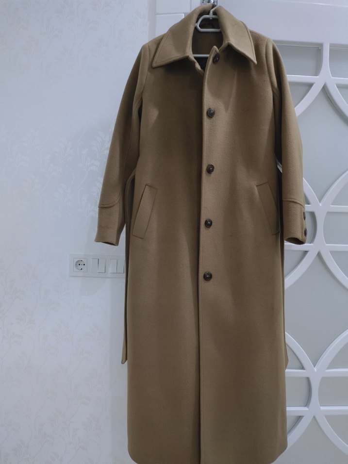 Olcay Uzun Düğmeli Kaban - Görsel 2