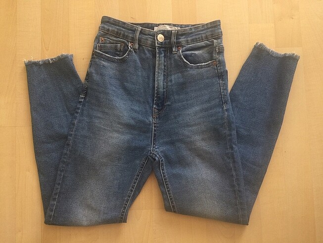 Stradivarius Stradivarius kotpantolon jean yüksek bel