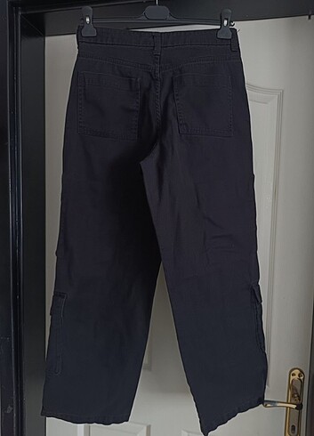 m Beden H&M siyah kargo pantolon jean