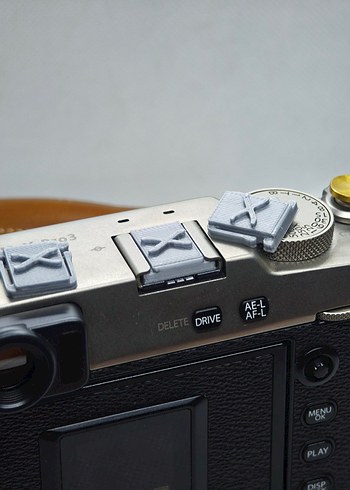 Fujifilm X Logolu Flaş Yuvası Kapağı Hotshoe Kapağı Gümüş - Görsel 11