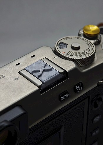 Fujifilm X Logolu Flaş Yuvası Kapağı Hotshoe Kapağı Gümüş - Görsel 6