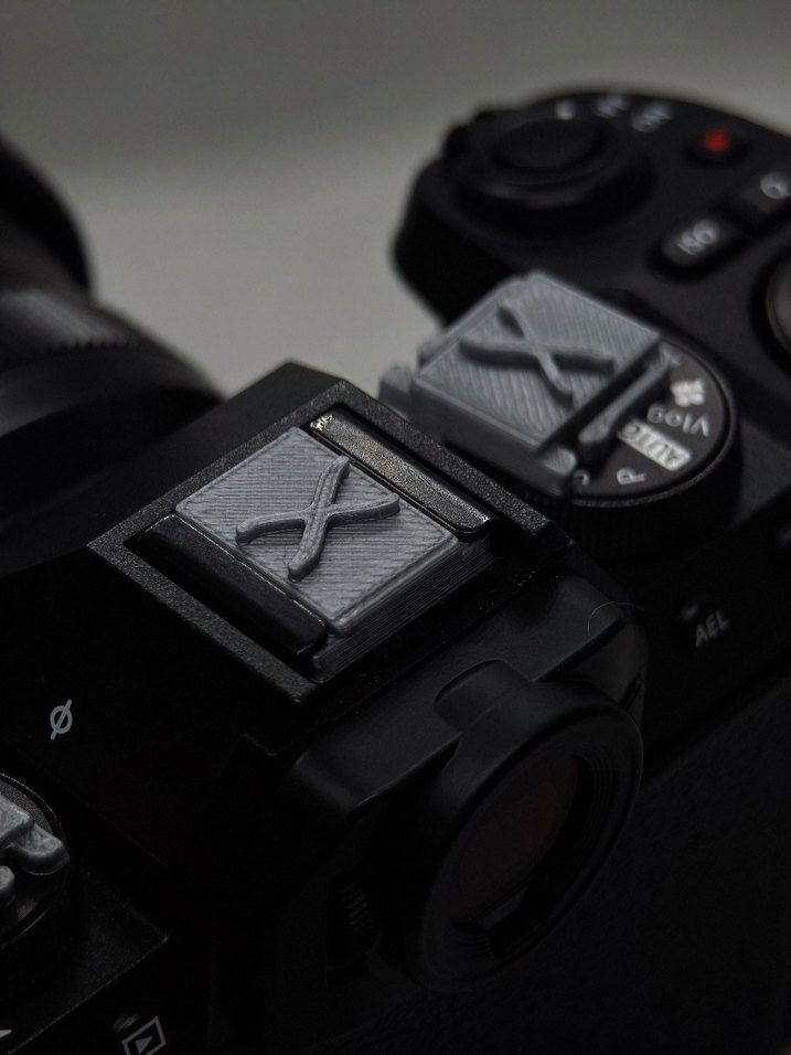 Fujifilm X Logolu Flaş Yuvası Kapağı Hotshoe Kapağı Gümüş - Görsel 5