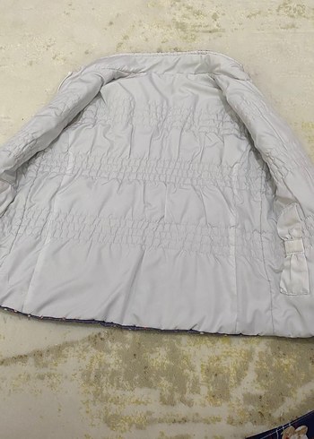 Kız Çocuk Mavi Düğmeli Yelek - Görsel 2