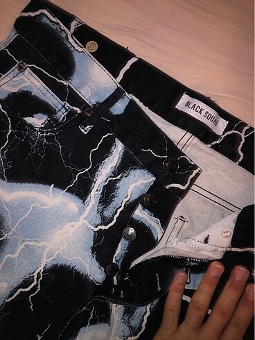 42 Beden Black Squad Desenli Erkek Pantolon