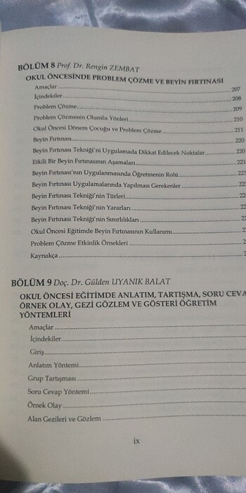 Okul öncesinde özel öğretim yöntemleri kitabı etkinlikler