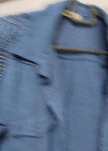 Düğmeli Gri Denim Kadın Gömlek - Görsel 3