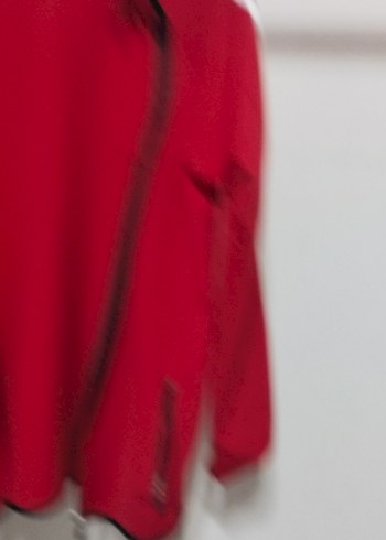 Kırmızı Fermuarlı Kadın Sweatshirt - Görsel 2