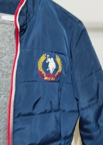 Nakışlı Mavi Kadın Kışlık Mont - Görsel 6