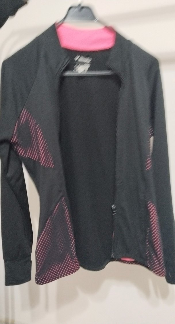 Siyah Fermuarlı Yüksek Yakalı Kadın Spor Ceket - Görsel 2