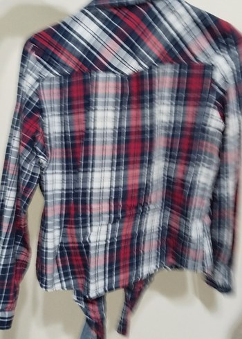 Kadın Çok Renkli Düğmeli Uzun Kollu Gömlek - Görsel 6