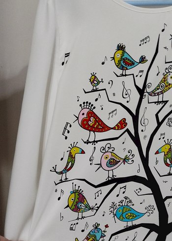 Beyaz Baskılı Hamile Uzun Kollu Tişört - Görsel 6