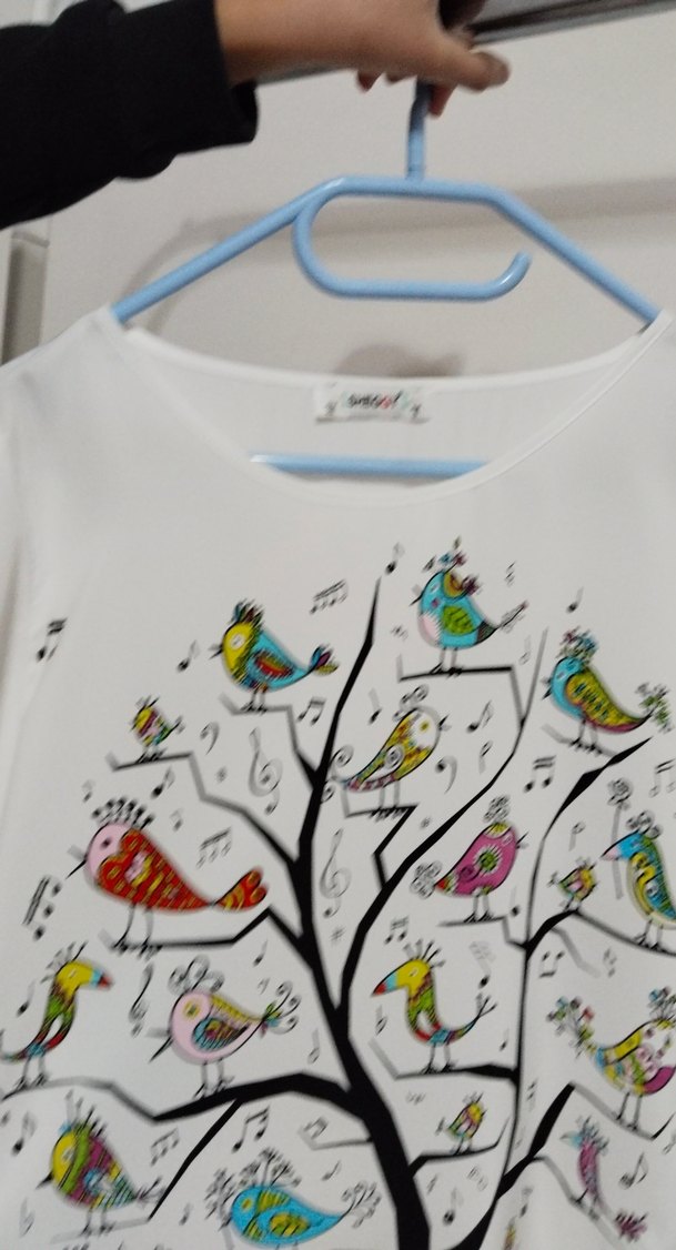 Beyaz Baskılı Hamile Uzun Kollu Tişört - Görsel 5