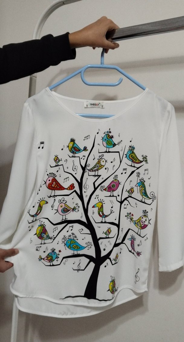 Beyaz Baskılı Hamile Uzun Kollu Tişört - Görsel 3