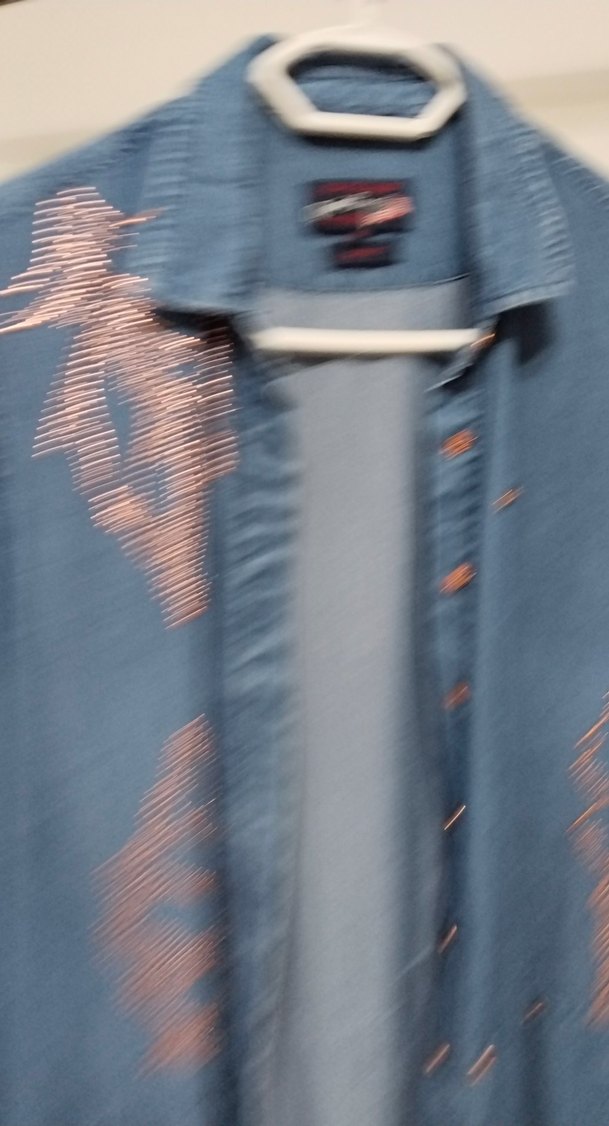 Düğmeli Mavi Denim Kadın Gömlek - Görsel 5