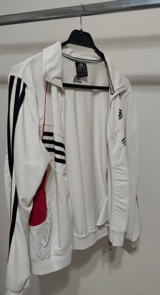 Beyaz Fermuarlı Spor Kadın Ceket - Görsel 3