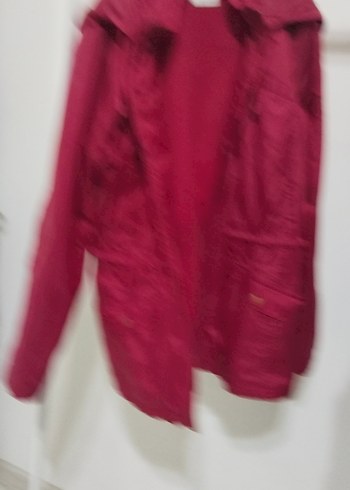 Bordo Salaş Midi Kadın Ceket - Görsel 4